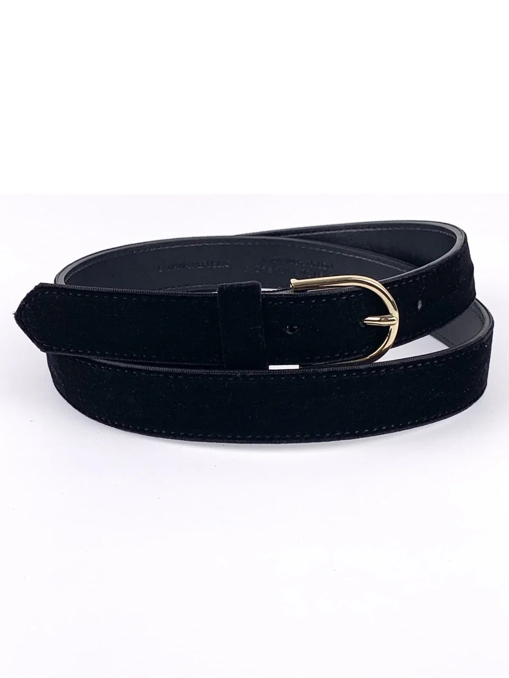 Black velvet belt by Banana Republic women’s trouser belt silver buckle large